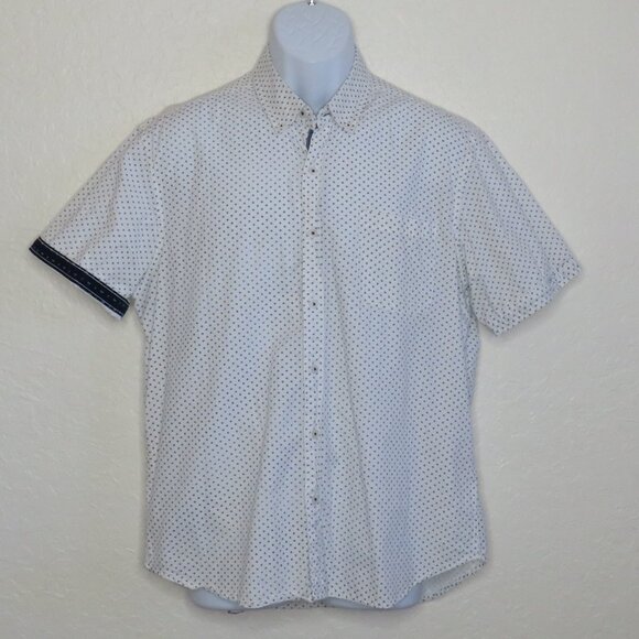 International Report* Men's‎ Short Sleeve Button Down Chest Pocket Shirt~ Large - Picture 1 of 12